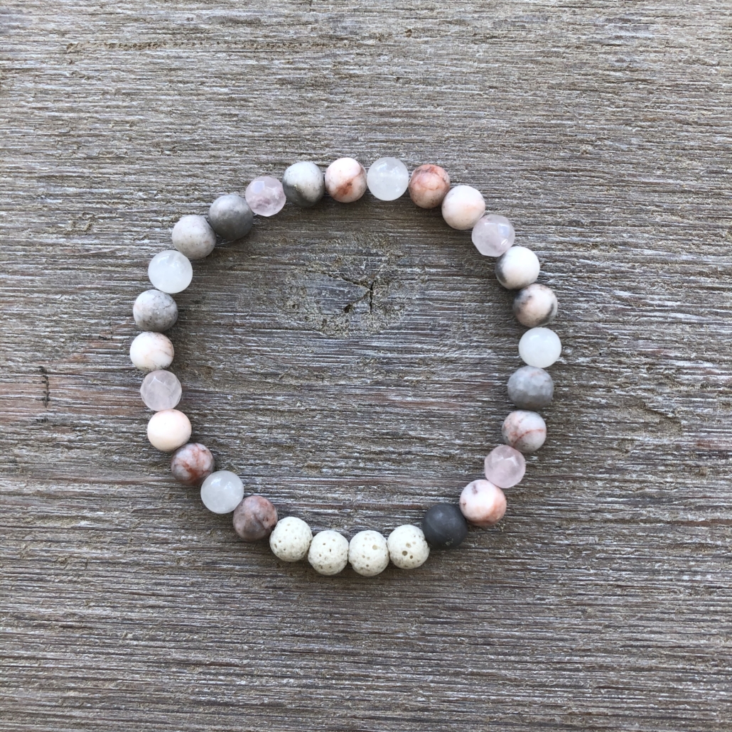 Zavia 6mm Rose Quartz and Jasper - Gumbo Goods